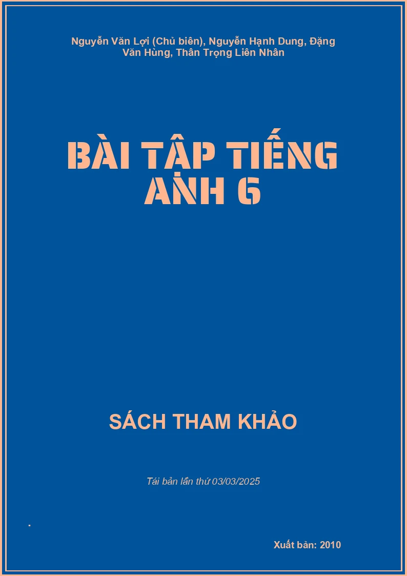 Bài Tập Tiếng Anh 6