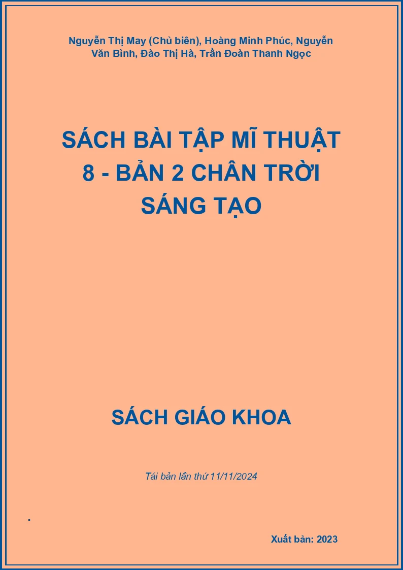 Sách bài tập Mĩ thuật 8 - Bản 2 Chân trời sáng tạo