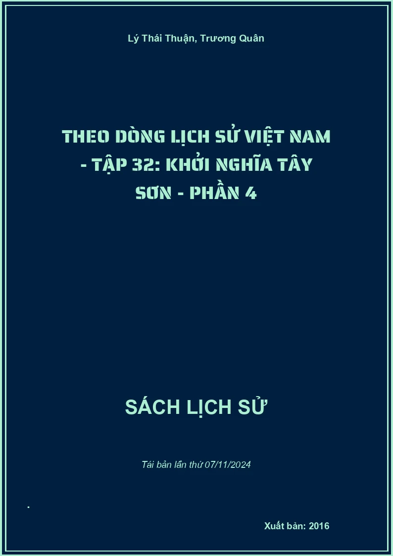 Theo Dòng Lịch Sử Việt Nam - Tập 32: Khởi Nghĩa Tây Sơn - Phần 4