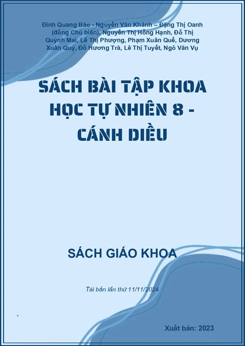 Sách bài tập Khoa học tự nhiên 8 - Cánh diều