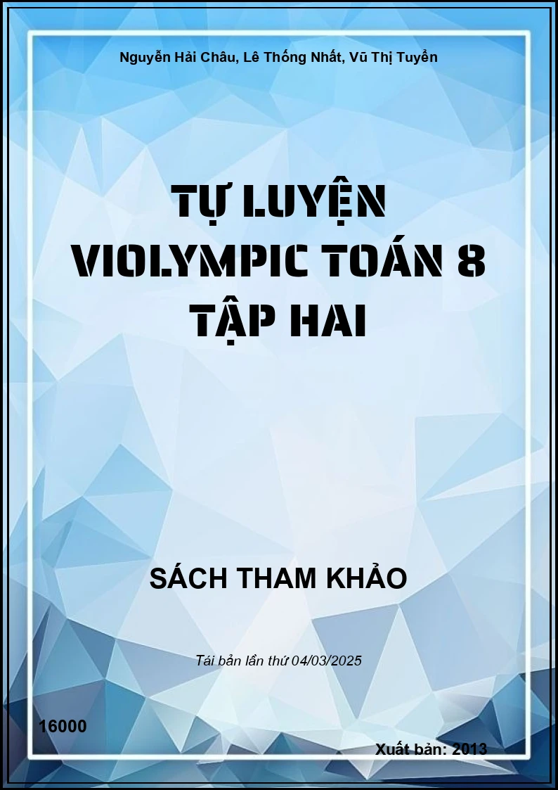 Tự Luyện Violympic Toán 8 Tập Hai
