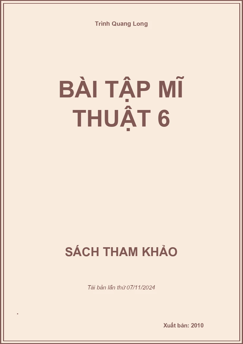 Bài Tập Mĩ Thuật 6