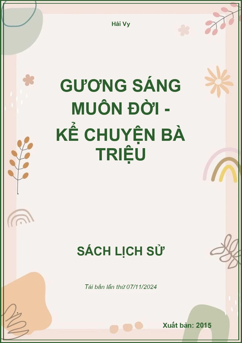 Gương Sáng Muôn Đời - Kể Chuyện Bà Triệu