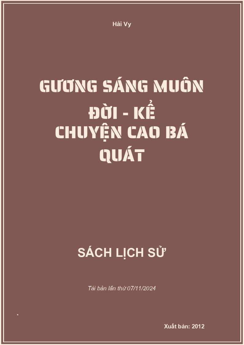 Gương Sáng Muôn Đời - Kể Chuyện Cao Bá Quát
