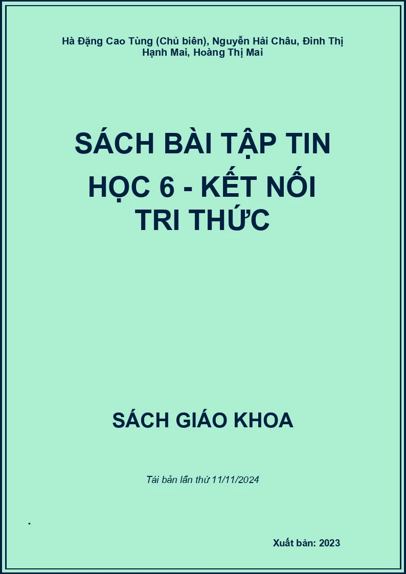 Sách bài tập Tin học 6 - Kết nối tri thức