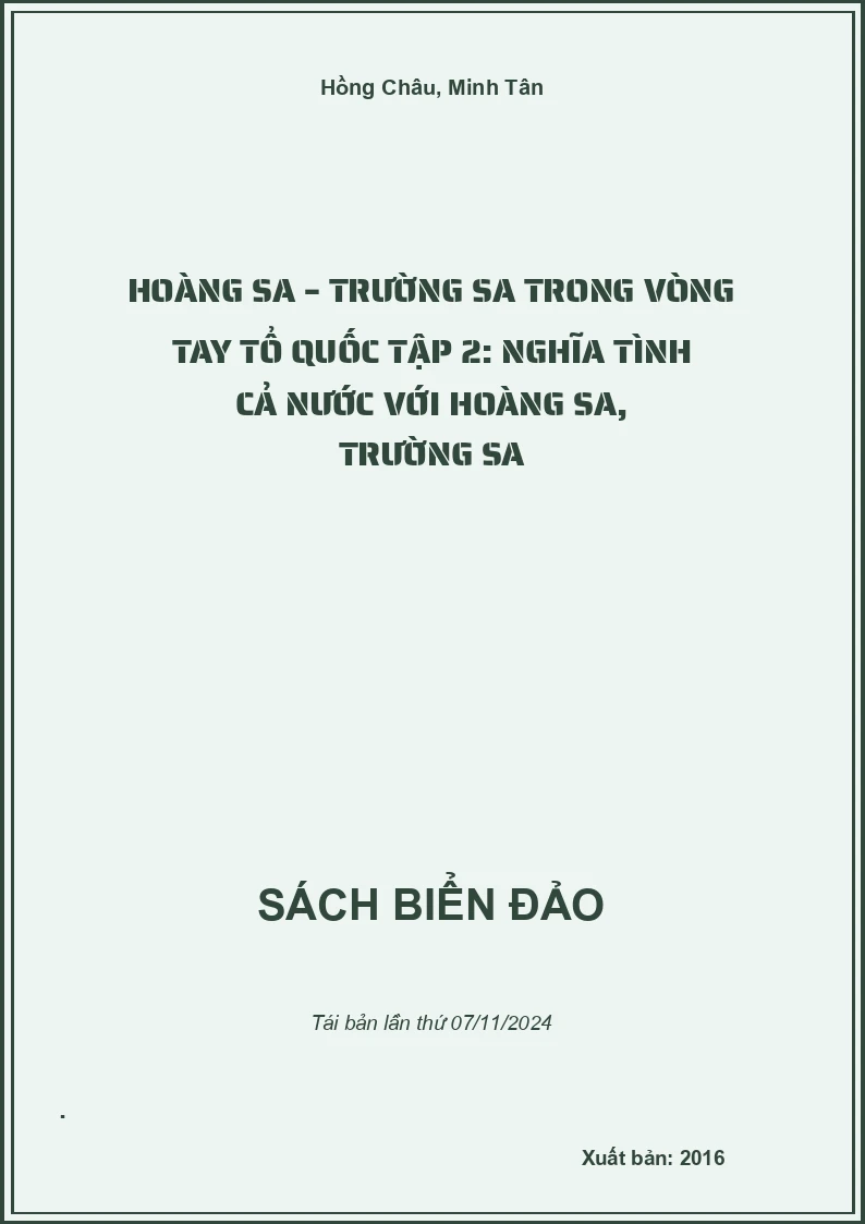 Hoàng Sa – Trường Sa trong vòng tay Tổ Quốc Tập 2: Nghĩa tình cả Nước với Hoàng Sa, Trường Sa