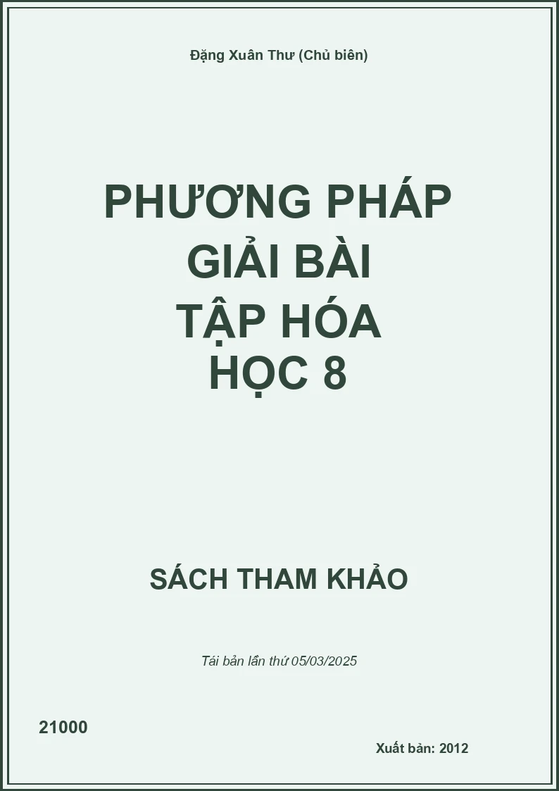 Phương Pháp Giải Bài Tập Hóa Học 8