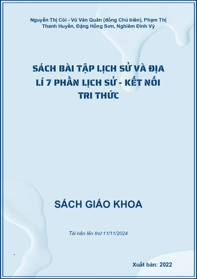 Sách bài tập Lịch sử và Địa lí 7 Phần Lịch sử - Kết nối tri thức