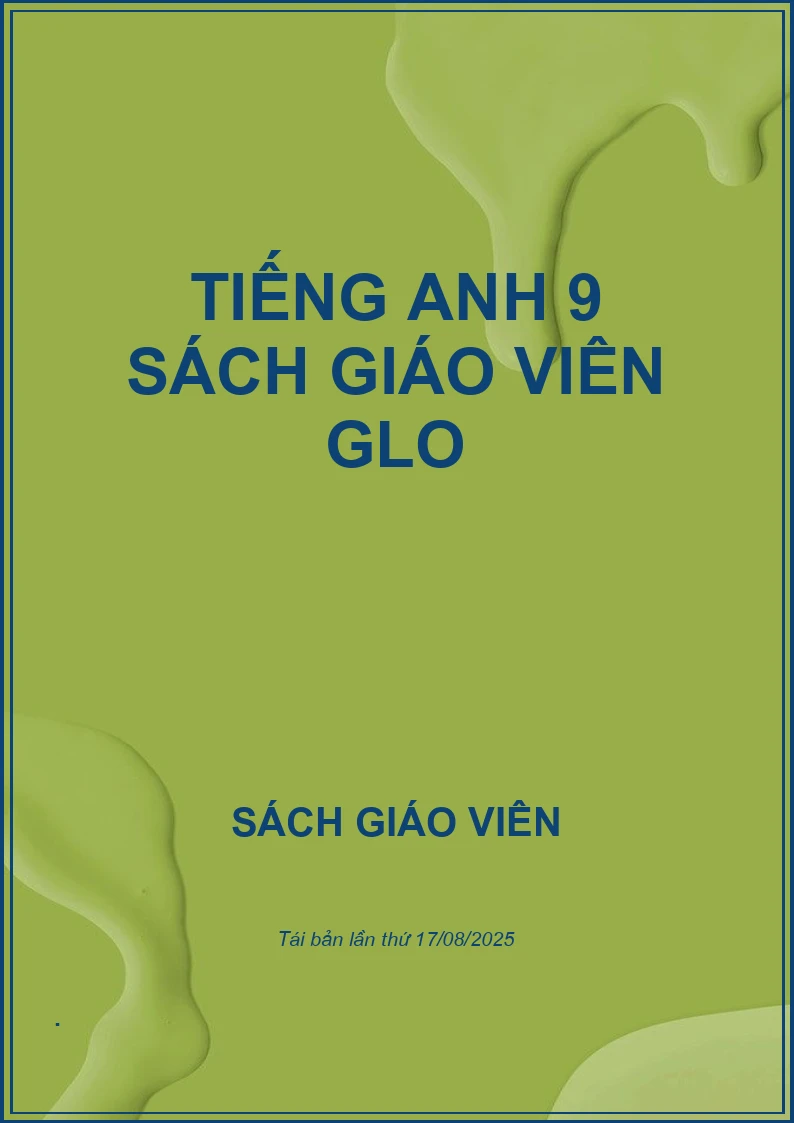 Tiếng Anh 9 Sách giáo viên Glo