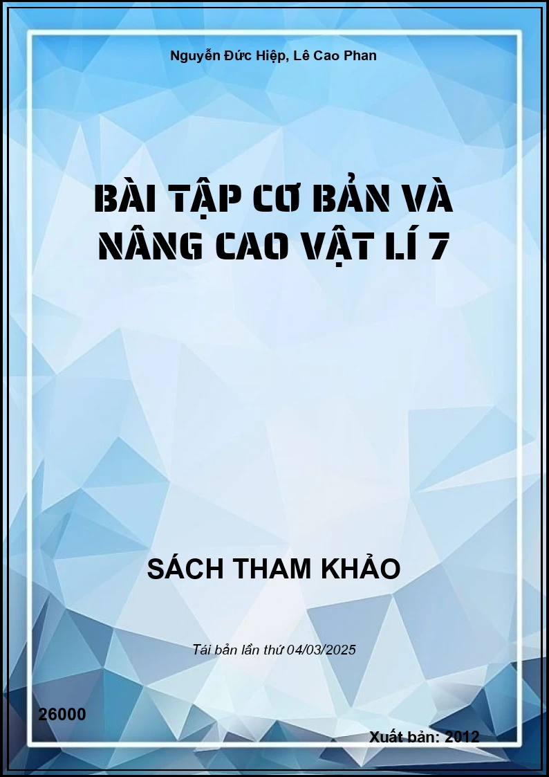 Bài Tập Cơ Bản Và Nâng Cao Vật Lí 7