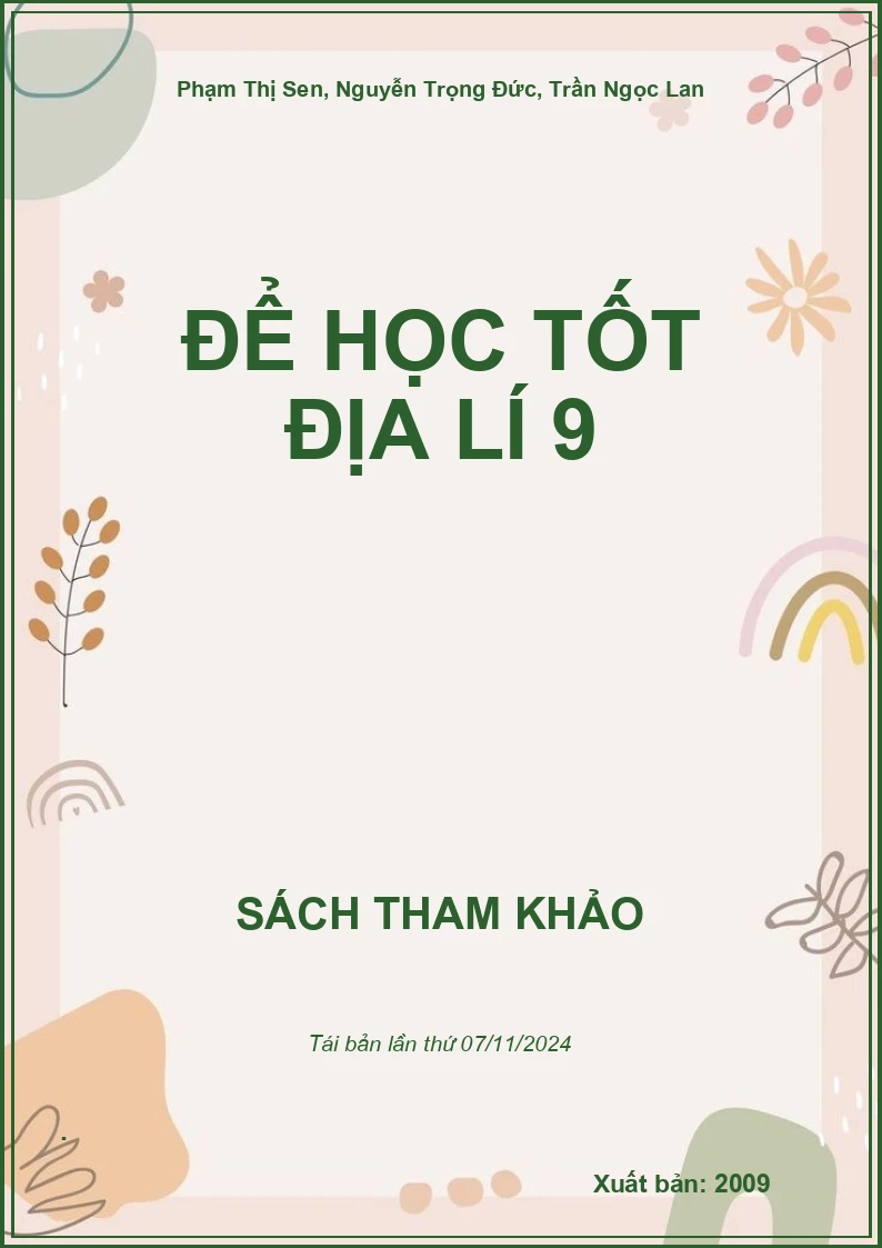 Để Học Tốt Địa Lí 9