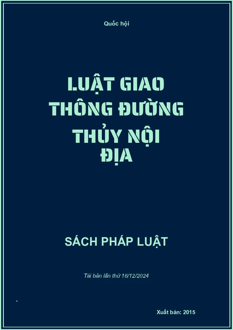 Luật Giao Thông Đường Thủy Nội Địa