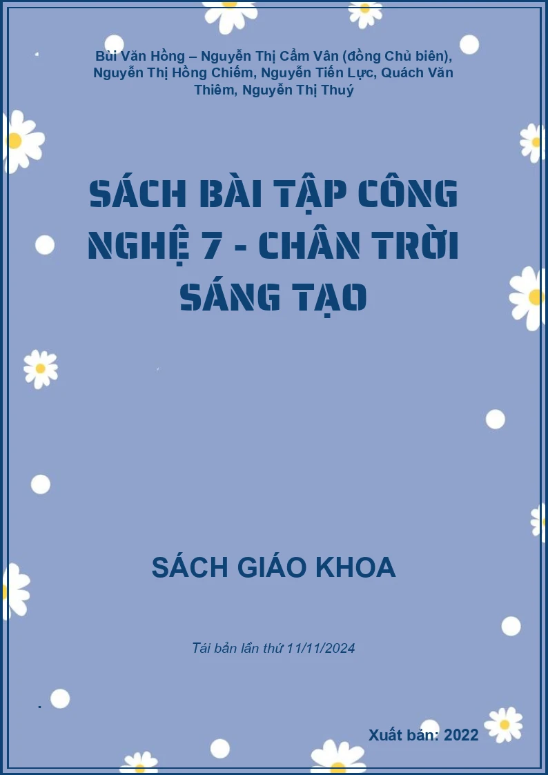 Sách bài tập Công nghệ 7 - Chân trời sáng tạo