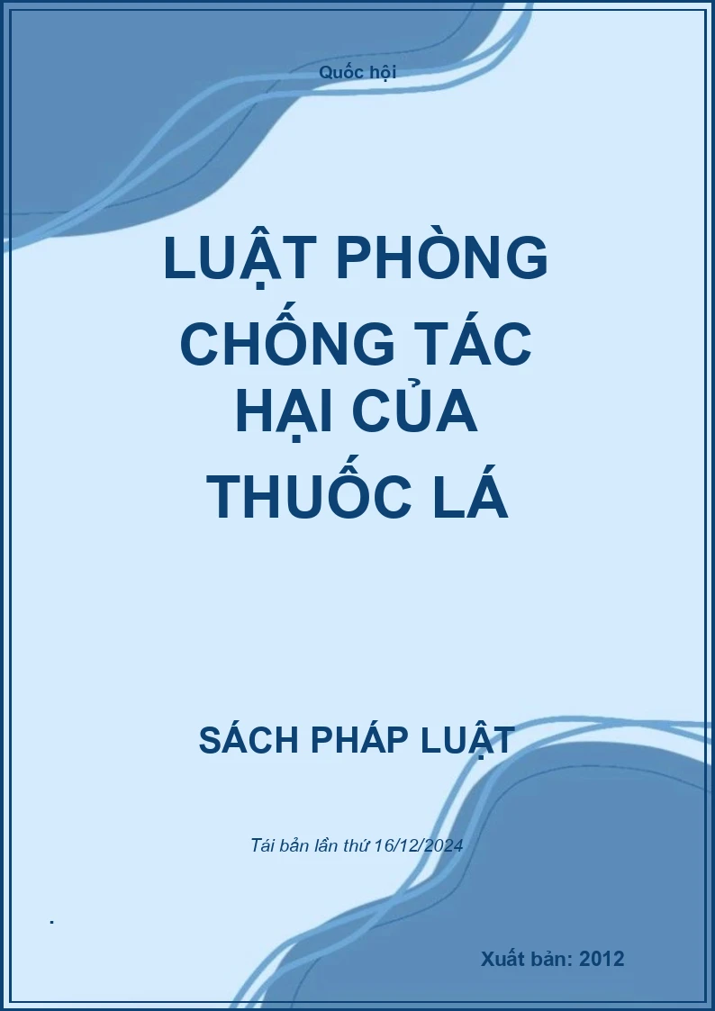 Luật Phòng Chống Tác Hại Của Thuốc Lá
