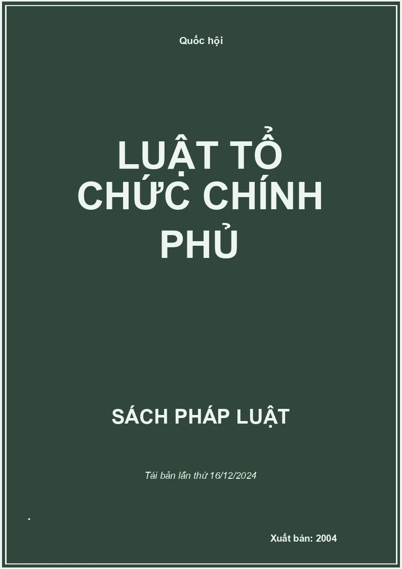 Luật Tổ Chức Chính Phủ