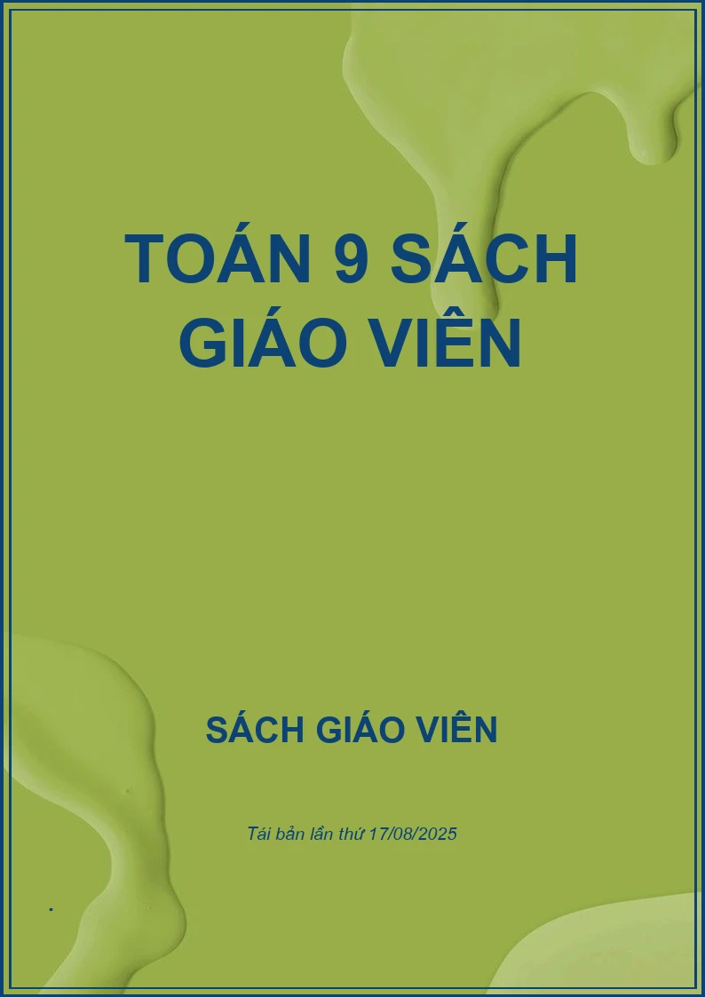 Toán 9 Sách giáo viên