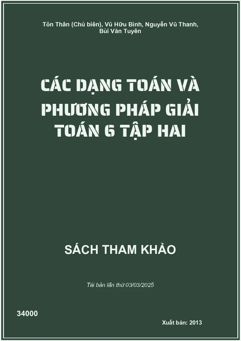 Các Dạng Toán Và Phương Pháp Giải Toán 6 Tập Hai