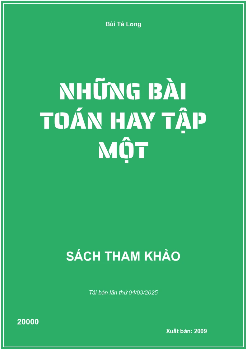 Những Bài Toán Hay Tập Một
