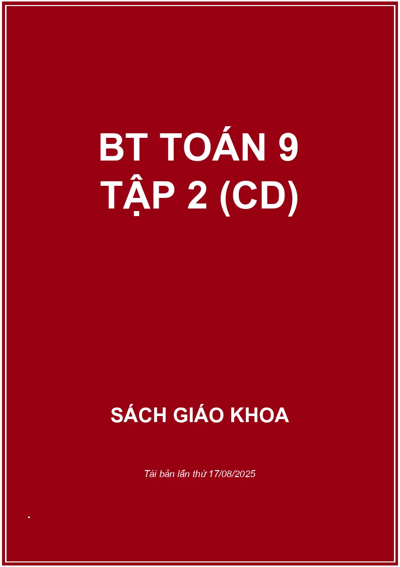 BT Toán 9 tập 2 (CD)