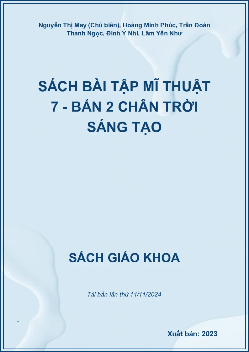 Sách bài tập Mĩ thuật 7 - Bản 2 Chân trời sáng tạo