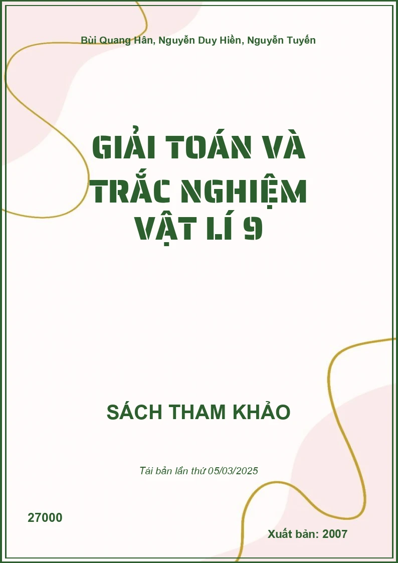 Giải Toán Và Trắc Nghiệm Vật Lí 9