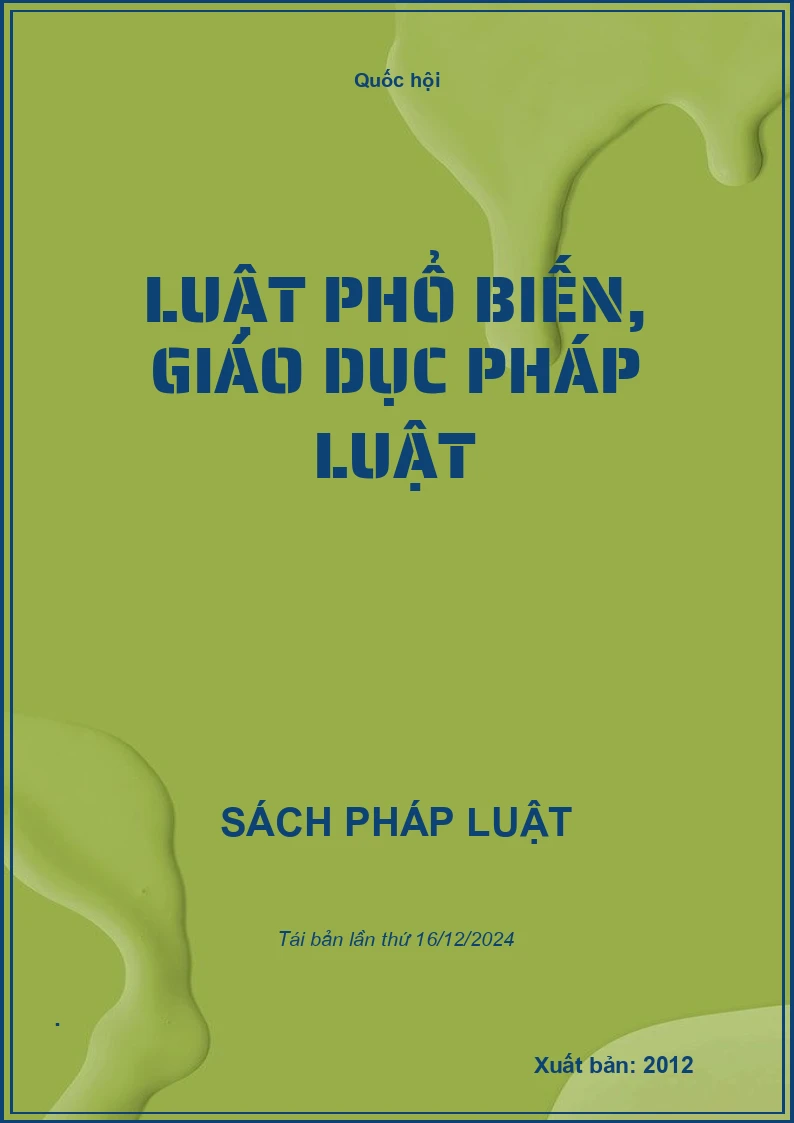 Luật Phổ Biến, Giáo Dục Pháp Luật