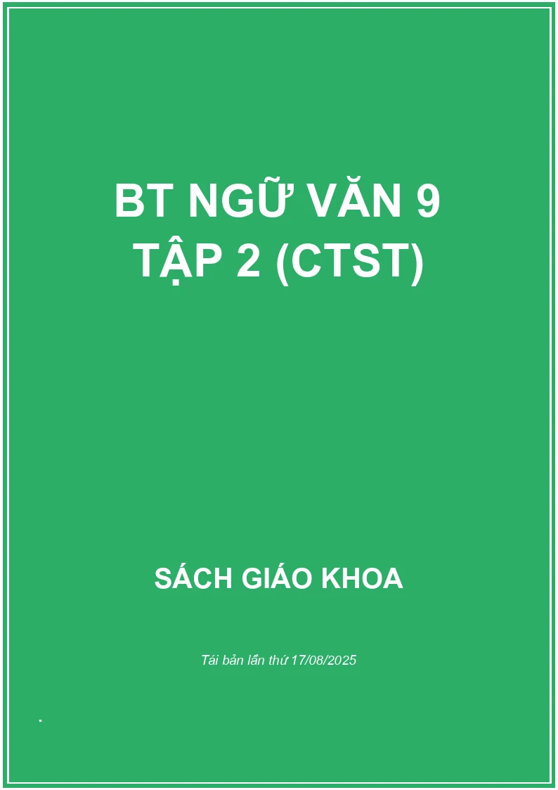 BT Ngữ Văn 9 tập 2 (CTST)