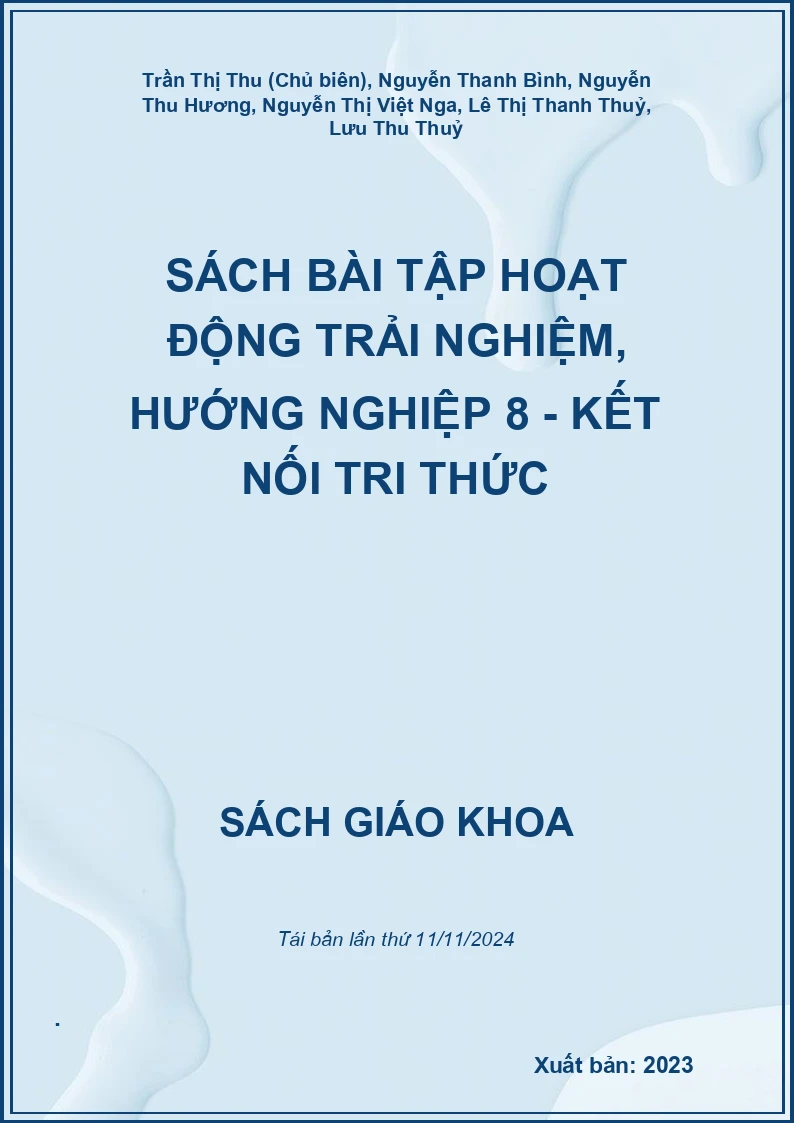 Sách bài tập Hoạt động trải nghiệm, hướng nghiệp 8 - Kết nối tri thức