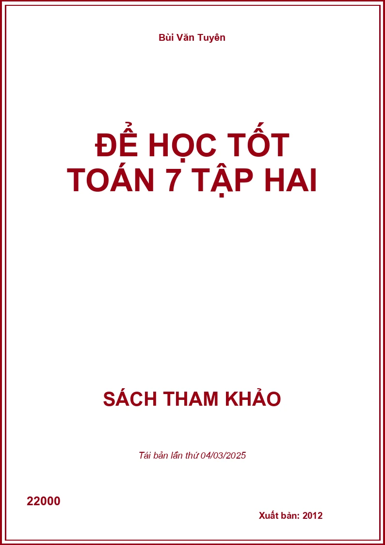 Để Học Tốt Toán 7 Tập Hai