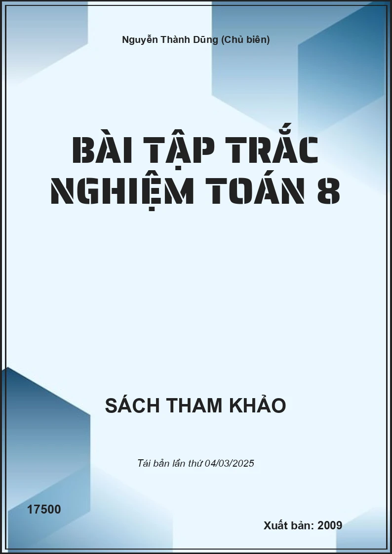 Bài Tập Trắc Nghiệm Toán 8