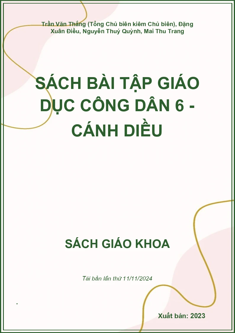 Sách bài tập Giáo dục công dân 6 - Cánh diều
