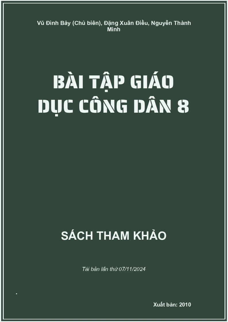 Bài Tập Giáo Dục Công Dân 8