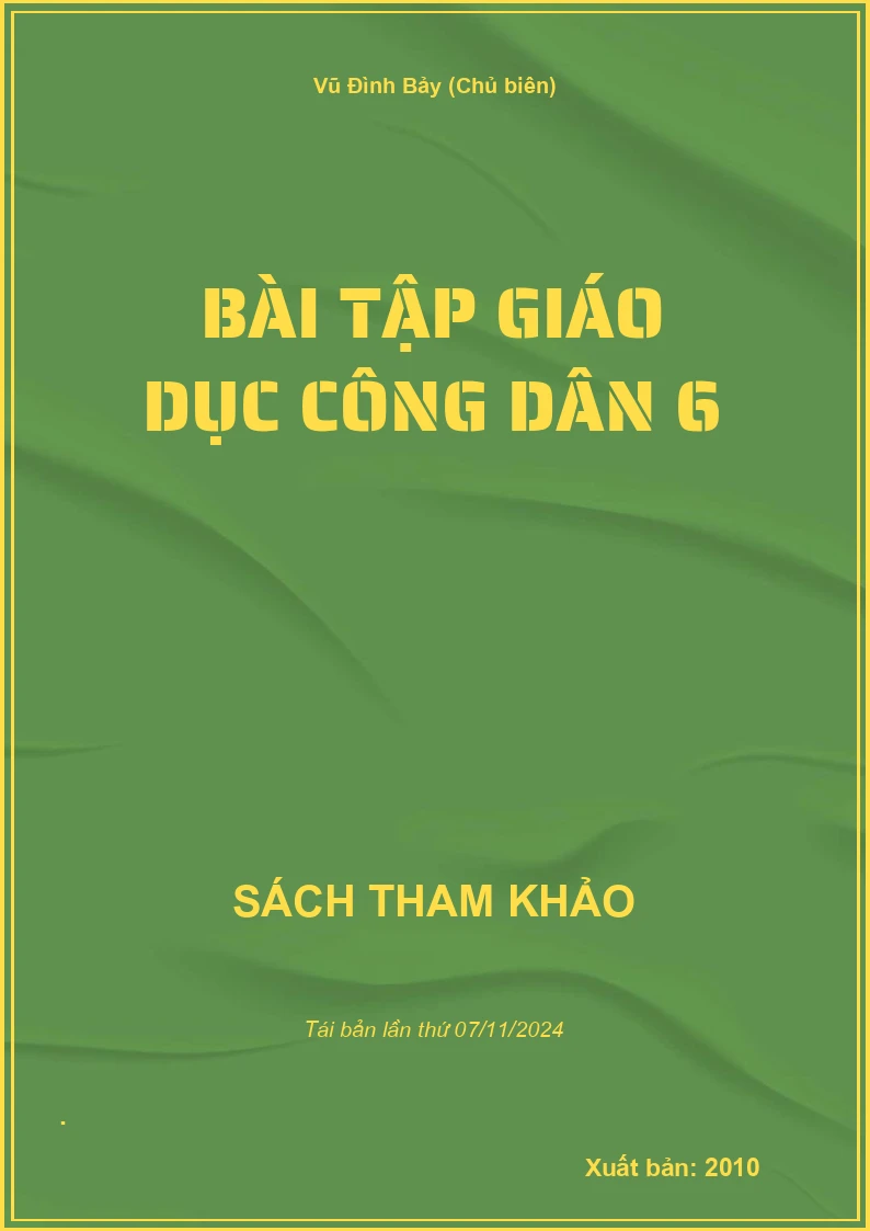 Bài Tập Giáo Dục Công Dân 6