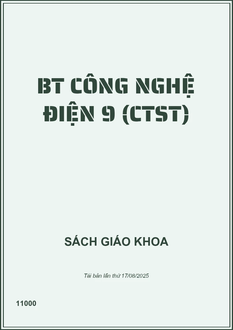 BT Công nghệ ĐIỆN 9 (CTST)