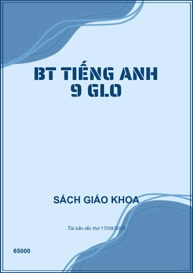 BT Tiếng Anh 9 Glo