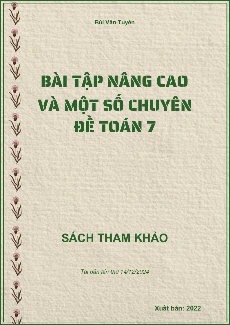 Bài tập nâng cao và một số chuyên đề Toán 7