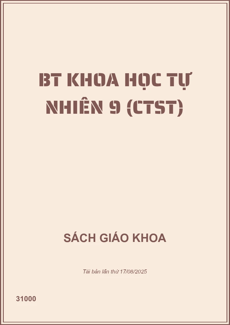 BT Khoa học Tự nhiên 9 (CTST)