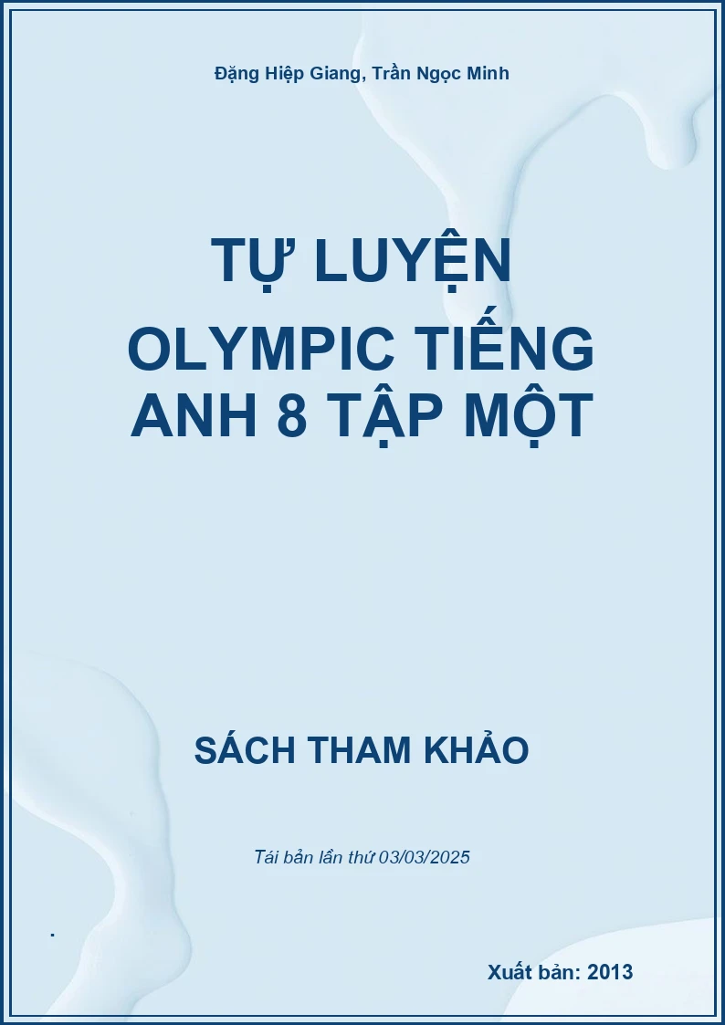 Tự Luyện Olympic Tiếng Anh 8 Tập Một