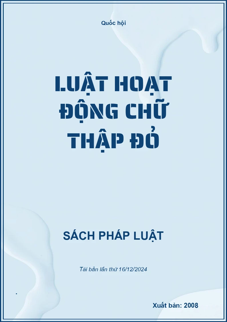 Luật Hoạt Động Chữ Thập Đỏ