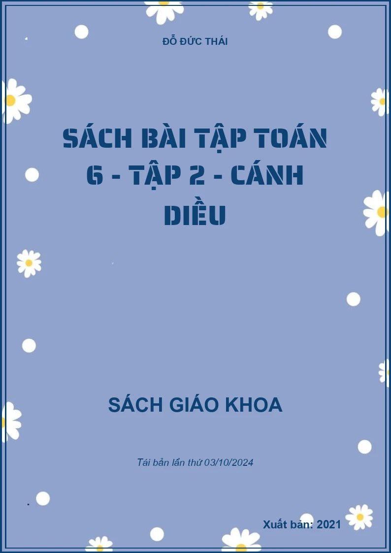 Sách bài tập Toán 6 - Tập 2 - Cánh diều