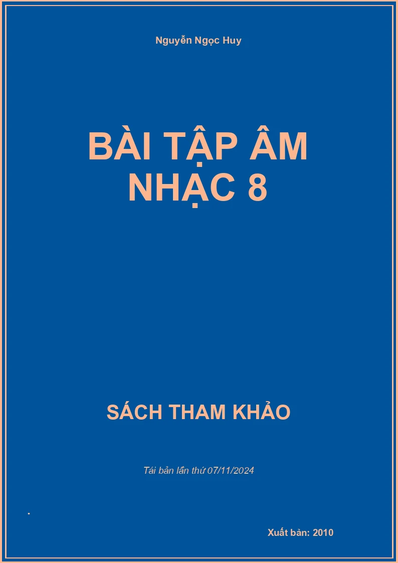 Bài Tập Âm Nhạc 8