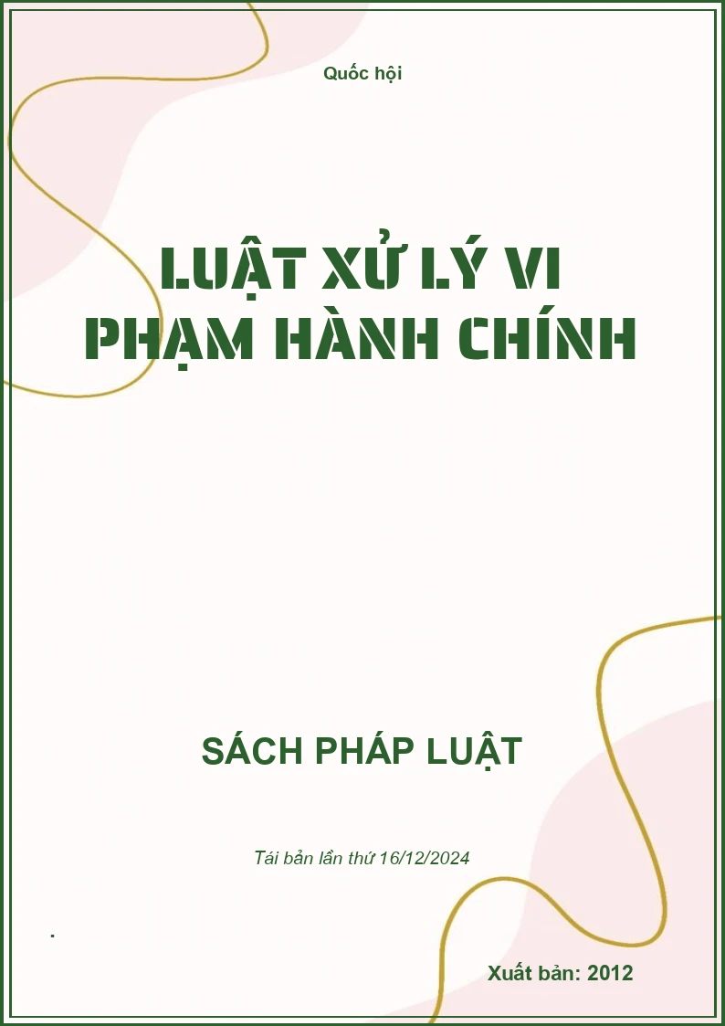 Luật Xử Lý Vi Phạm Hành Chính