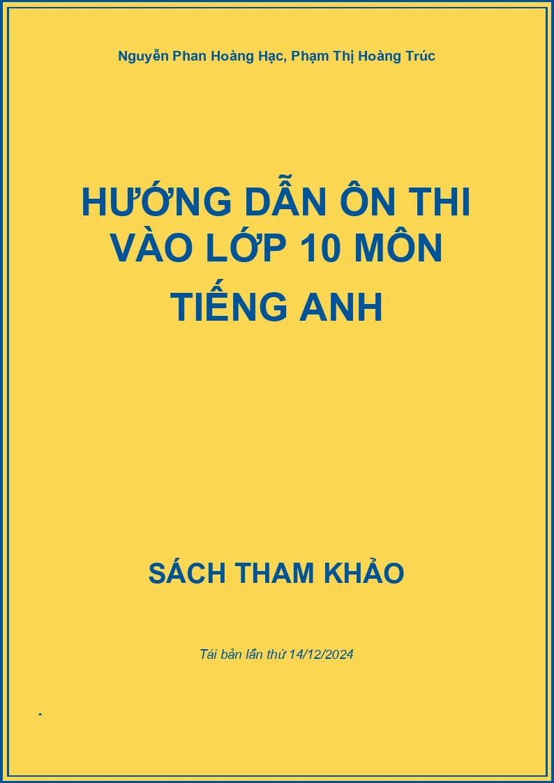 Hướng dẫn ôn thi vào lớp 10 môn Tiếng Anh