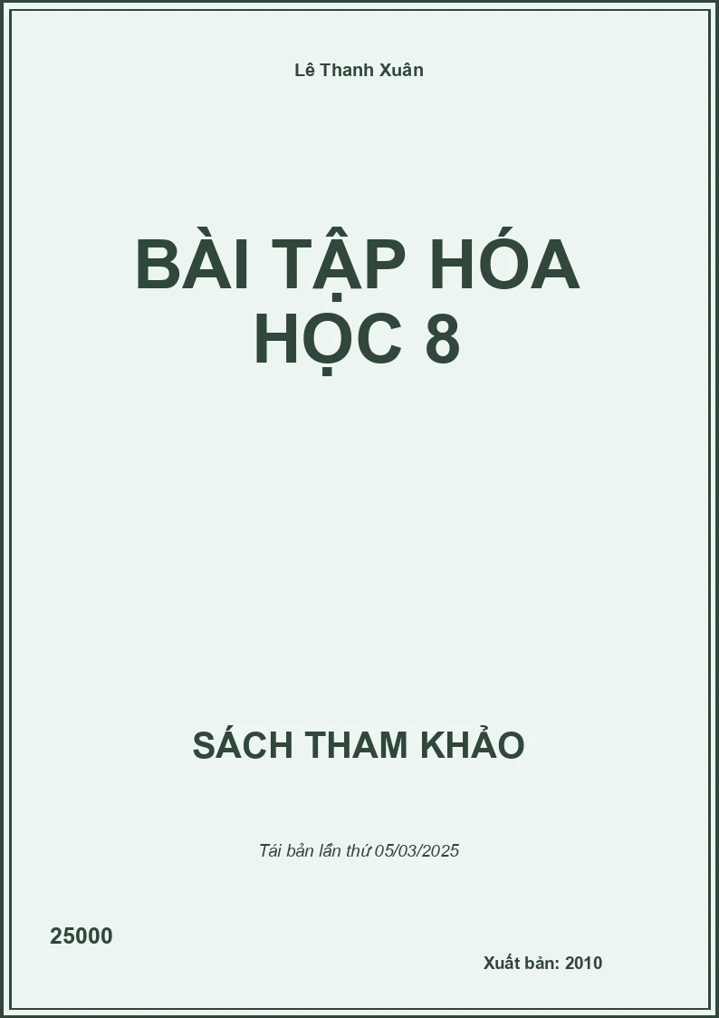 Bài Tập Hóa Học 8