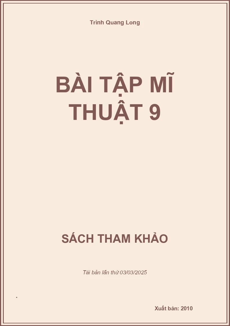 Bài Tập Mĩ Thuật 9