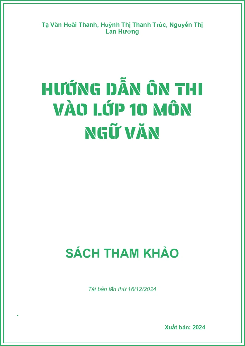 Hướng dẫn ôn thi vào lớp 10 môn Ngữ văn