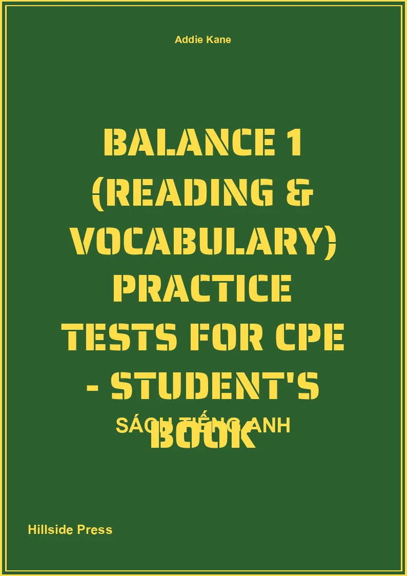 Balance 1 (Reading & Vocabulary) Practice Tests for CPE - Student's Book