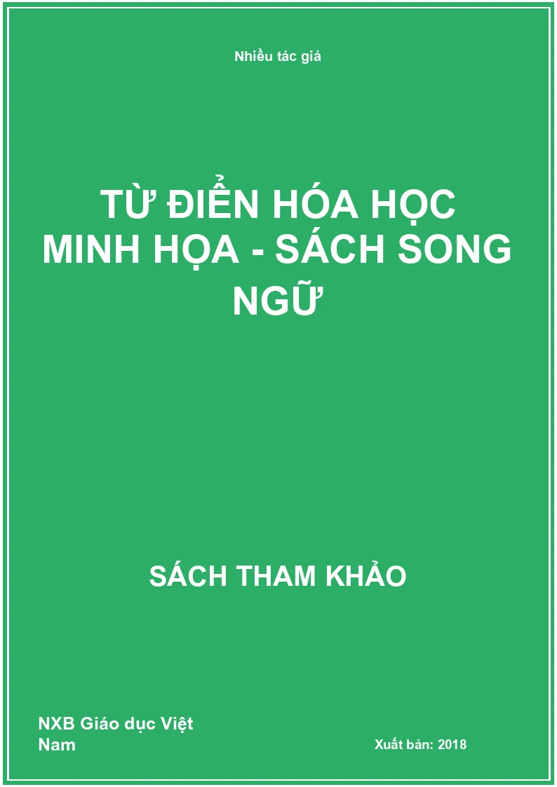 Từ điển HÓA HỌC minh họa - sách song ngữ