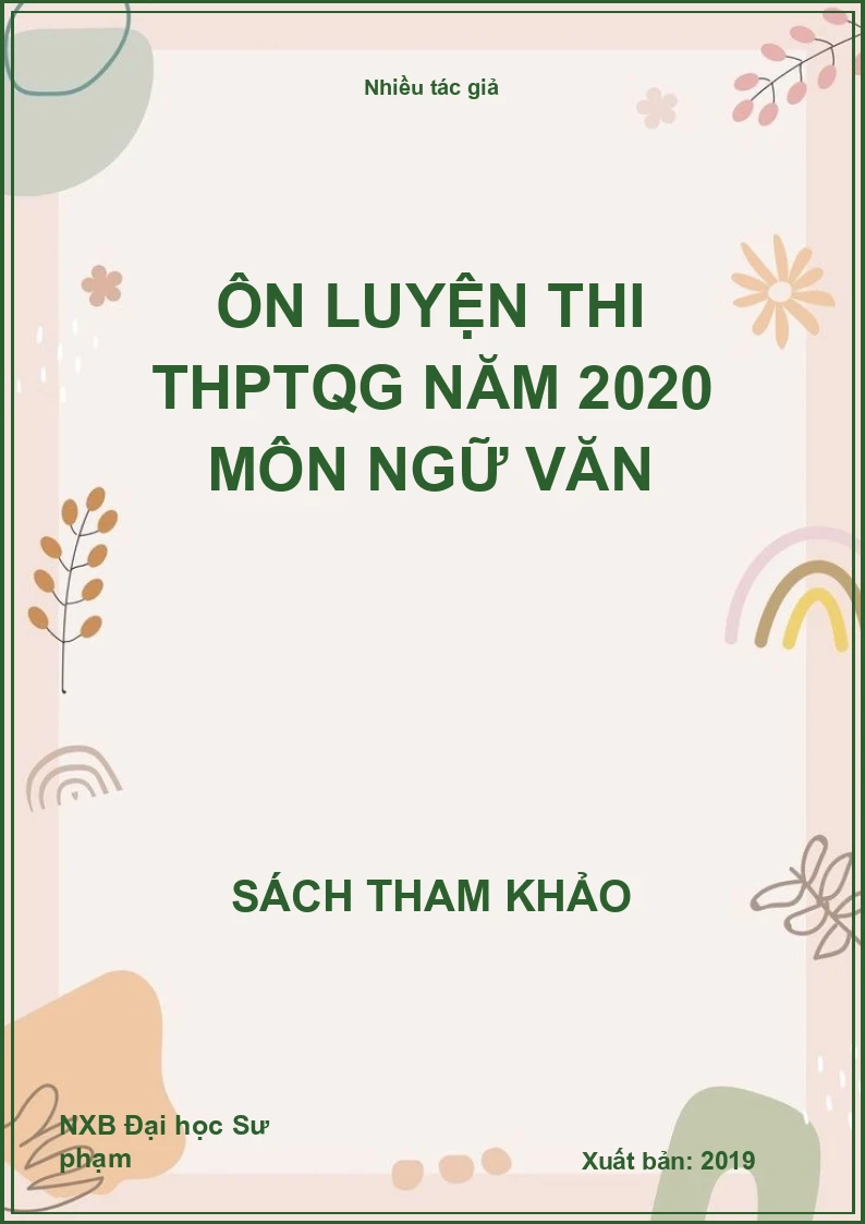 Ôn luyện thi THPTQG năm 2020 môn Ngữ Văn