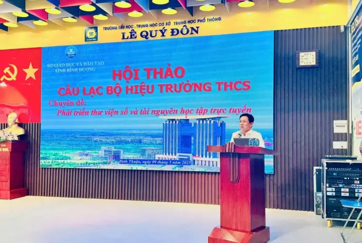 Báo Cáo Tham Luận Về Phát Triển Thư Viện Số DLib K12 Tại Hội Thảo Câu Lạc Bộ Hiệu Trưởng Trường THCS Lần 3 Năm Học 2024-2025